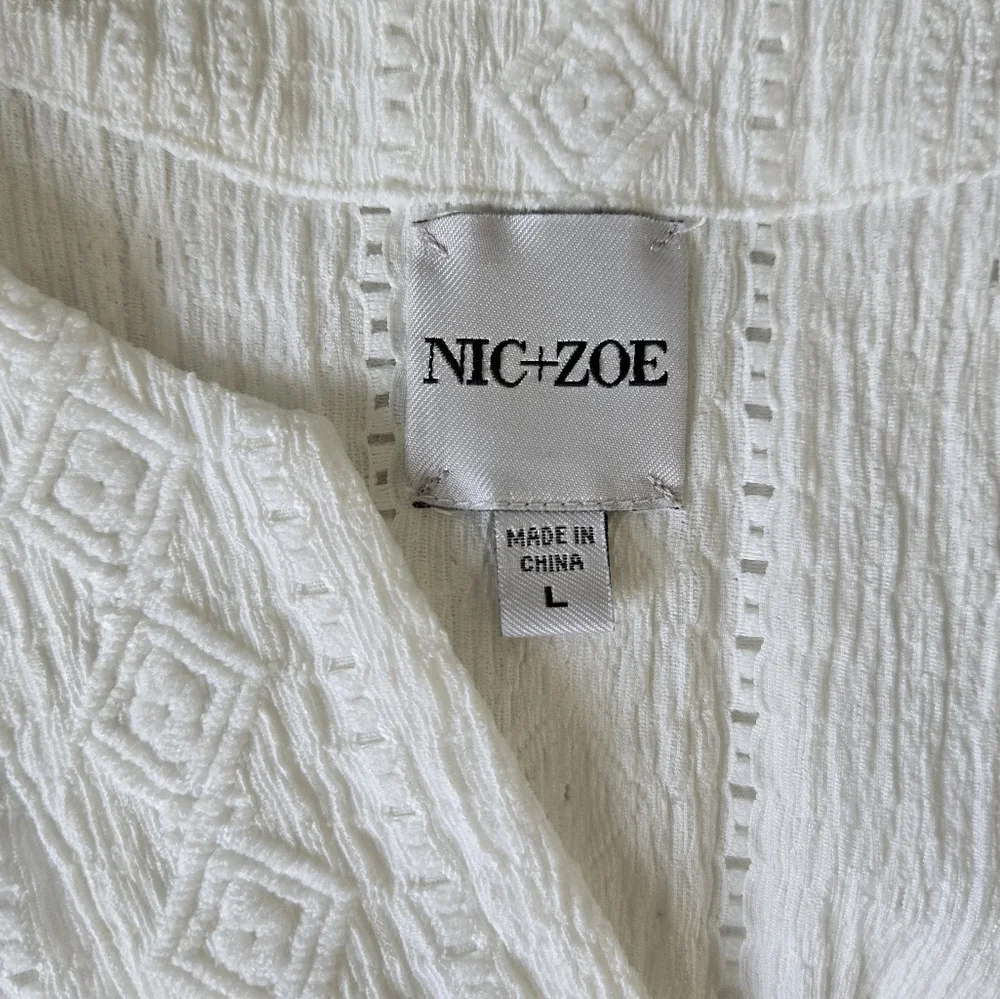 NIC+ZOE Cream Ribbed 3/4 Sleeve Tunic - Picture 5 of 7